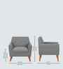 Thomas Boucle Fabric Arm Chair In Grey Colour