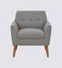 Thomas Boucle Fabric Arm Chair In Grey Colour
