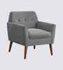 Thomas Boucle Fabric Arm Chair In Grey Colour