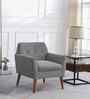 Thomas Boucle Fabric Arm Chair In Grey Colour