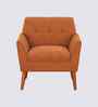 Thomas Boucle Fabric Arm Chair In Orange Colour