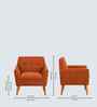 Thomas Boucle Fabric Arm Chair In Orange Colour