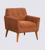 Thomas Boucle Fabric Arm Chair In Orange Colour