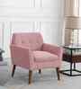 Thomas Boucle Fabric Arm Chair In Pink Colour