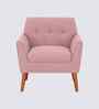 Thomas Boucle Fabric Arm Chair In Pink Colour