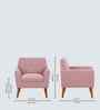 Thomas Boucle Fabric Arm Chair In Pink Colour