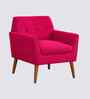 Thomas Boucle Fabric Arm Chair In Red Colour