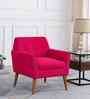 Thomas Boucle Fabric Arm Chair In Red Colour
