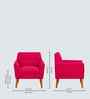 Thomas Boucle Fabric Arm Chair In Red Colour