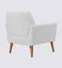 Thomas Boucle Fabric Arm Chair In White Colour
