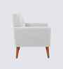 Thomas Boucle Fabric Arm Chair In White Colour