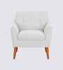 Thomas Boucle Fabric Arm Chair In White Colour