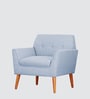Thomas Fabric Lounge Chair in Blue Colour