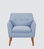 Thomas Fabric Lounge Chair in Blue Colour