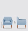 Thomas Fabric Lounge Chair in Blue Colour