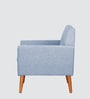 Thomas Fabric Lounge Chair in Blue Colour