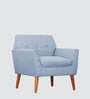Thomas Fabric Lounge Chair in Blue Colour