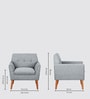 Thomas Fabric Lounge Chair in Grey Colour