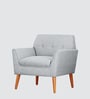 Thomas Fabric Lounge Chair in Grey Colour