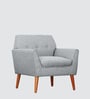 Thomas Fabric Lounge Chair in Grey Colour