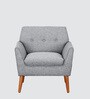 Thomas Fabric Lounge Chair in Grey Colour