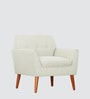 Thomas Fabric Lounge Chair in Light Green Colour