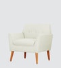 Thomas Fabric Lounge Chair in Light Green Colour