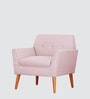 Thomas Fabric Lounge Chair in Light Pink Colour