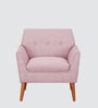 Thomas Fabric Lounge Chair in Light Pink Colour