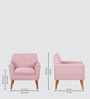 Thomas Fabric Lounge Chair in Light Pink Colour