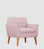 Thomas Fabric Lounge Chair in Light Pink Colour