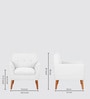 Thomas Fabric Lounge Chair in Off White Colour