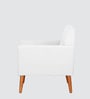 Thomas Fabric Lounge Chair in Off White Colour