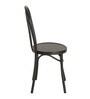 Thonet Metal Cafe Chairs in Matte Brown Colour (Set Of 2)