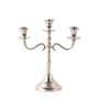 Three Arm Candelabra Silver Aluminium Candle Holder