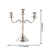 Three Arm Candelabra Silver Aluminium Candle Holder