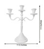 Three Arm Candelabra White Aluminium Candle Holder