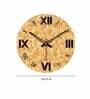 Three D Cubes Printed  Wood Wall Clock In Beige