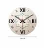 Three D Flower Design  Wood Wall Clock In Beige