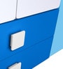 Caddie 3 Door Wardrobe with 2 Drawers in Blue & White Colour