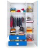 Caddie 3 Door Wardrobe with 2 Drawers in Blue & White Colour