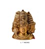 Three Face Shiva Behind Parvati Brass Religious Idol