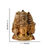 Three Face Shiva Behind Parvati Brass Religious Idol
