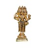 Three Face Standing Brahma Brass Religious Idol