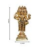 Three Face Standing Brahma Brass Religious Idol