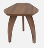 Three Leg Pengonal Table in Walnut Finish