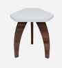 Three Leg Pengonal Table in White Finish