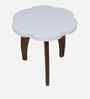 Three Leg Wave Table in White Finish