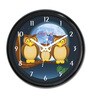 Three Owl Wall Clock in Brown Colour