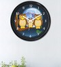 Three Owl Wall Clock in Brown Colour